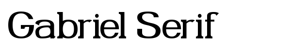 Gabriel Serif font preview
